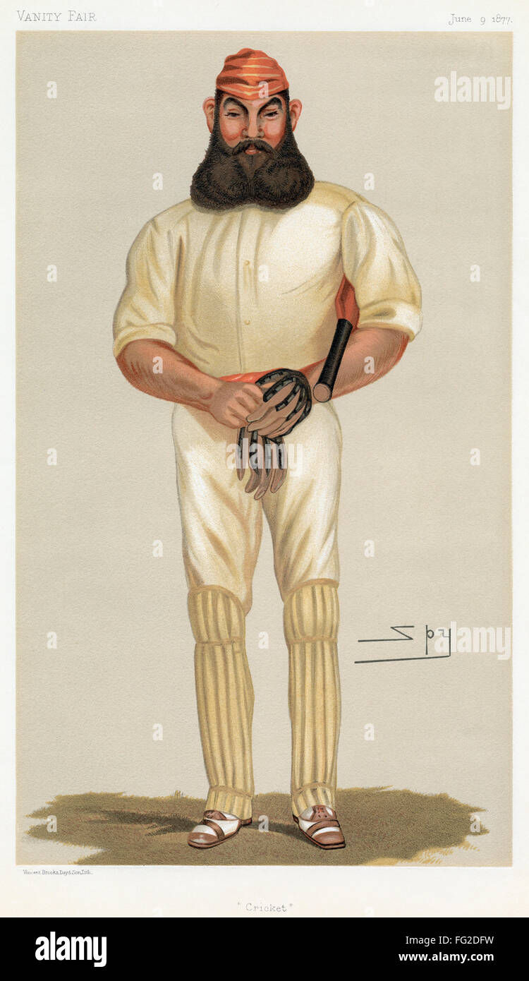 WILLIAM GILBERT GRACE /n(1848-1915). English cricketer. Caricature lithograph, 1877, by 'Spy' (Sir Leslie Ward). Stock Photo