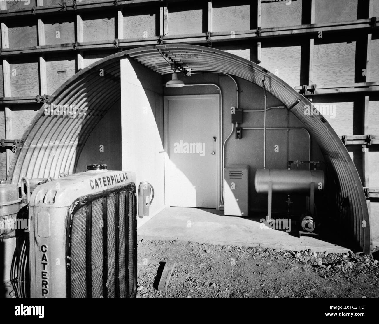 IDAHO BUNKER, 1965. /nThe entrance of a bunker at the Idaho National