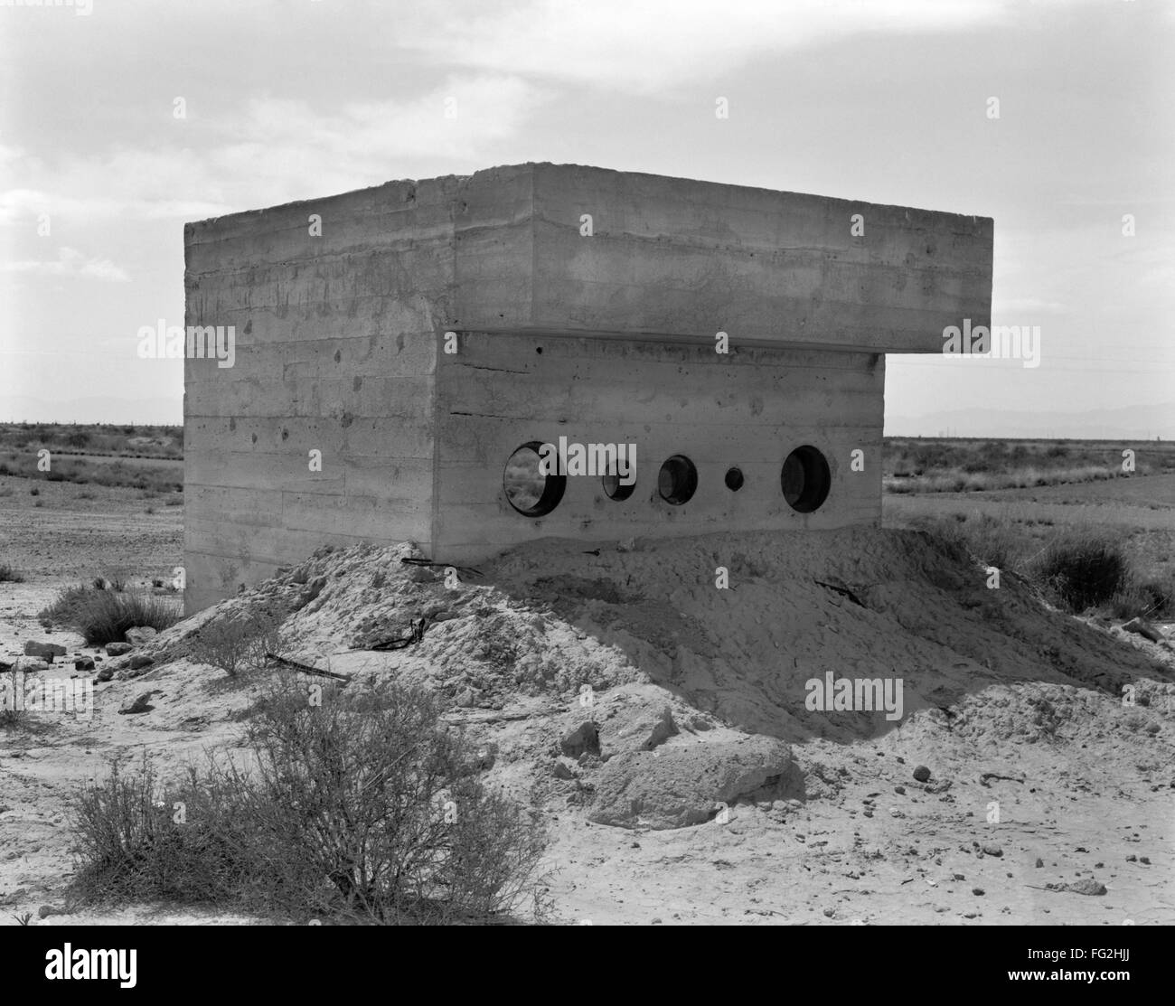 WHITE SANDS MISSILE RANGE. /nA camera bunker at White Sands Missile