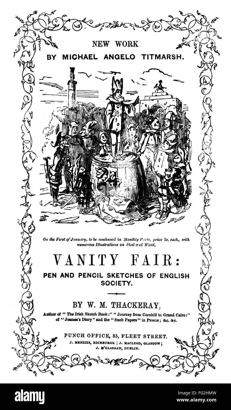 AD VANITY FAIR, 1848. /nAdvertisement for 'Vanity Fair,' by William