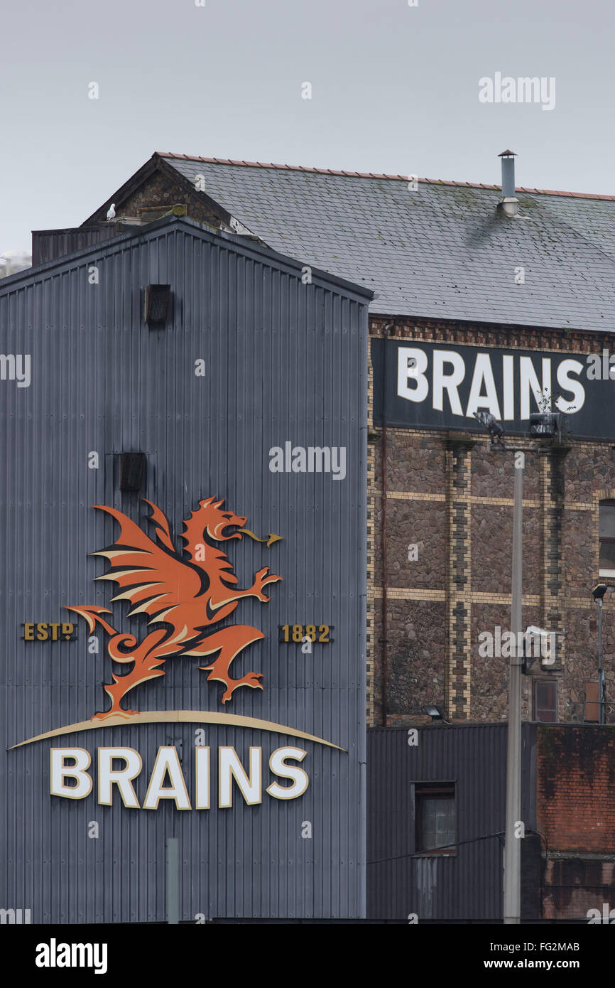 SA Brains Brewery in Cardiff, South Wales Stock Photo
