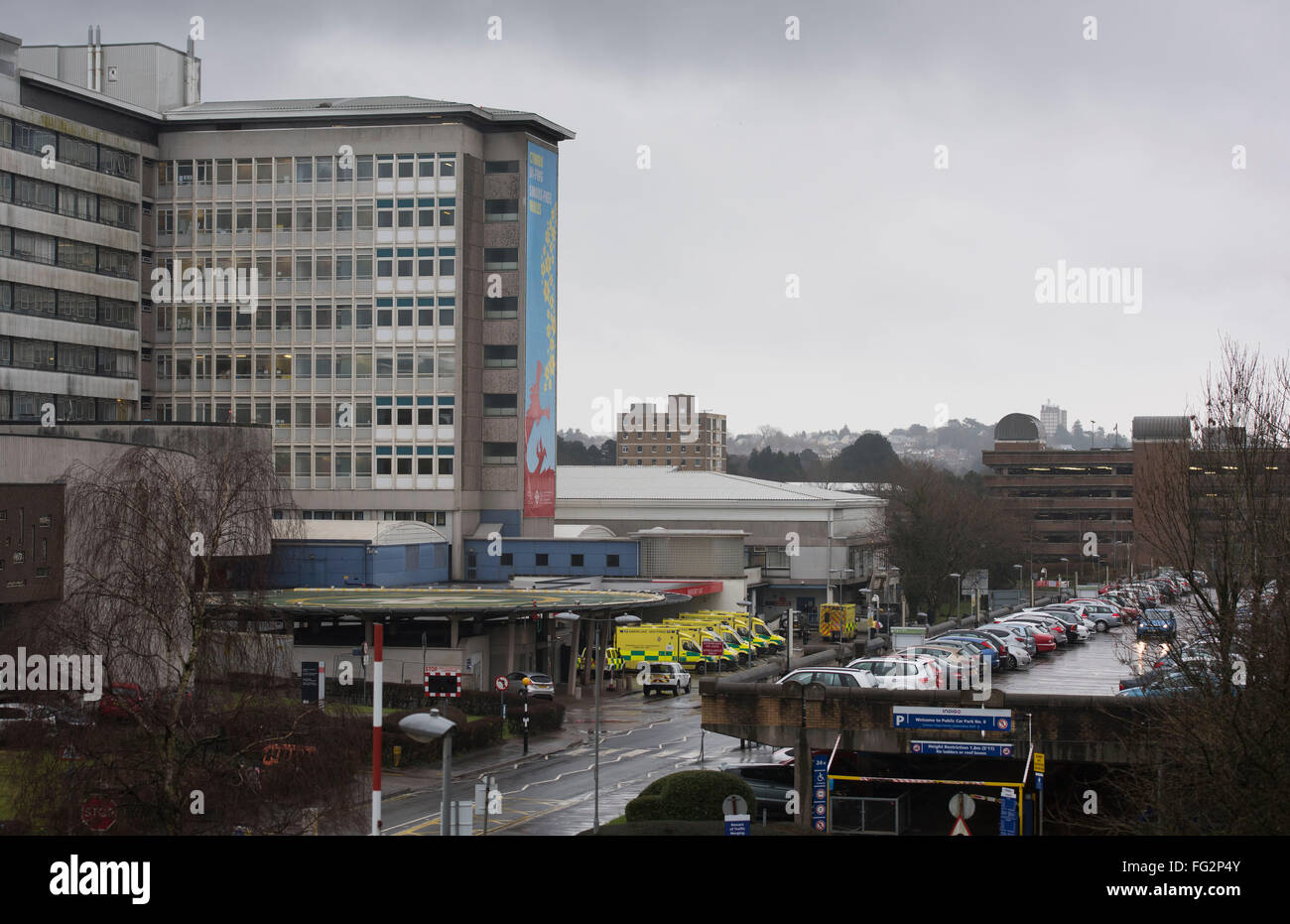 A general view of the University Hospital of Wales Heath Hospital in