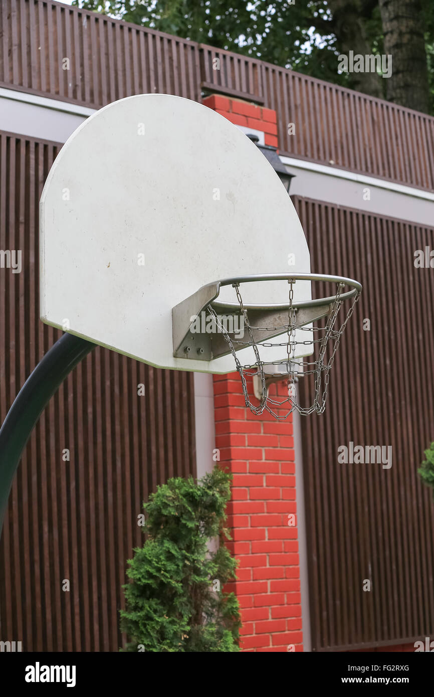 Detail of urban basketball court hoop streetball city Stock Photo Alamy