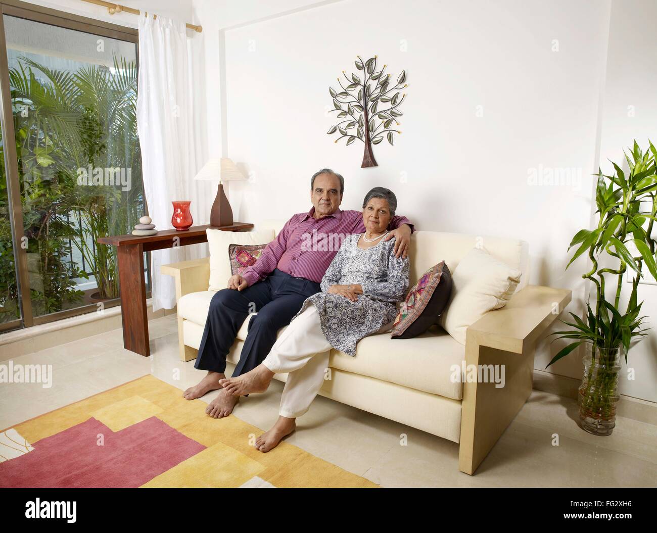 Senior couple resting home old man woman room hi-res stock photography ...