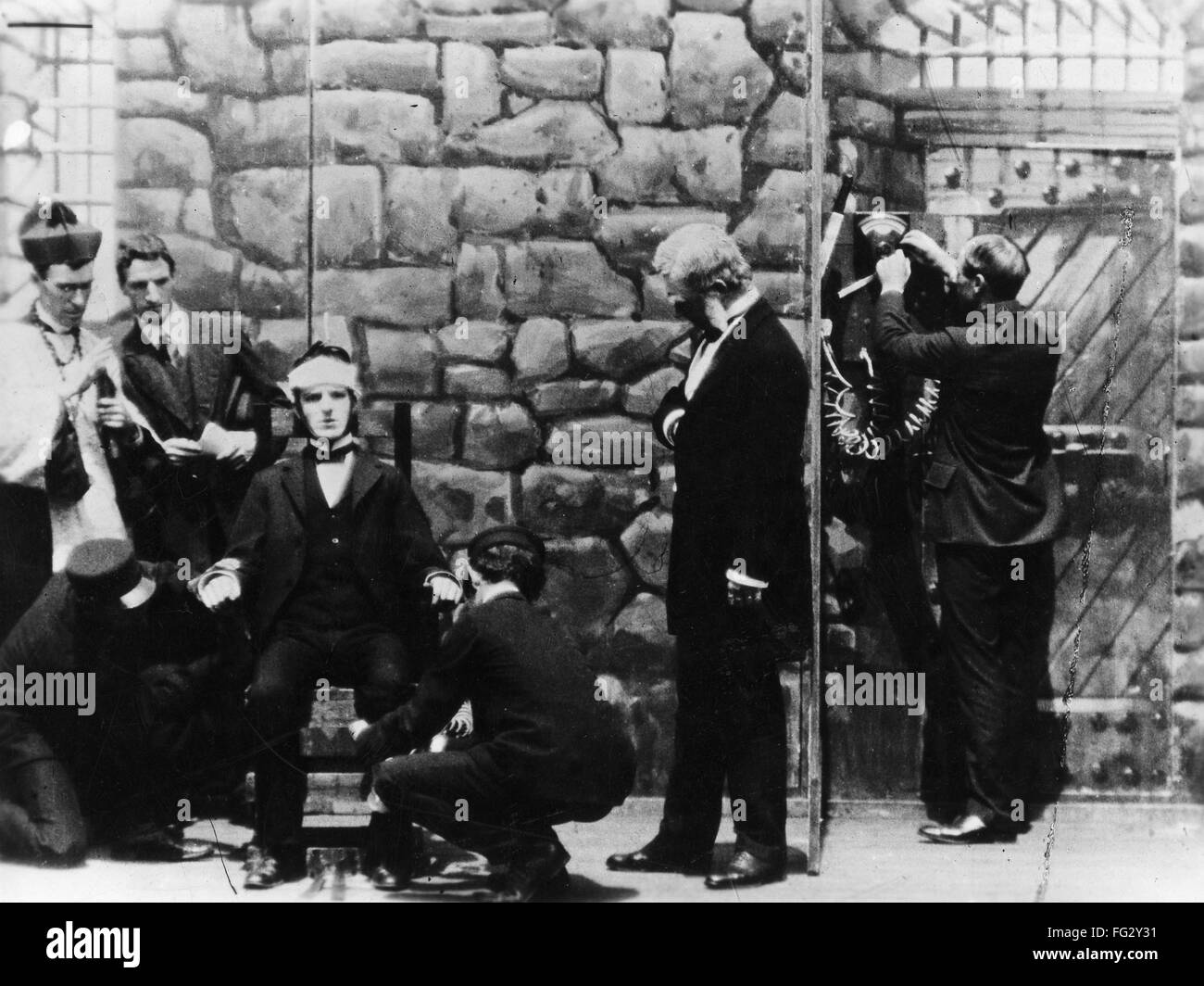 Electric Chair C1920 Nmutoscope Still Of A Reenactment Of An