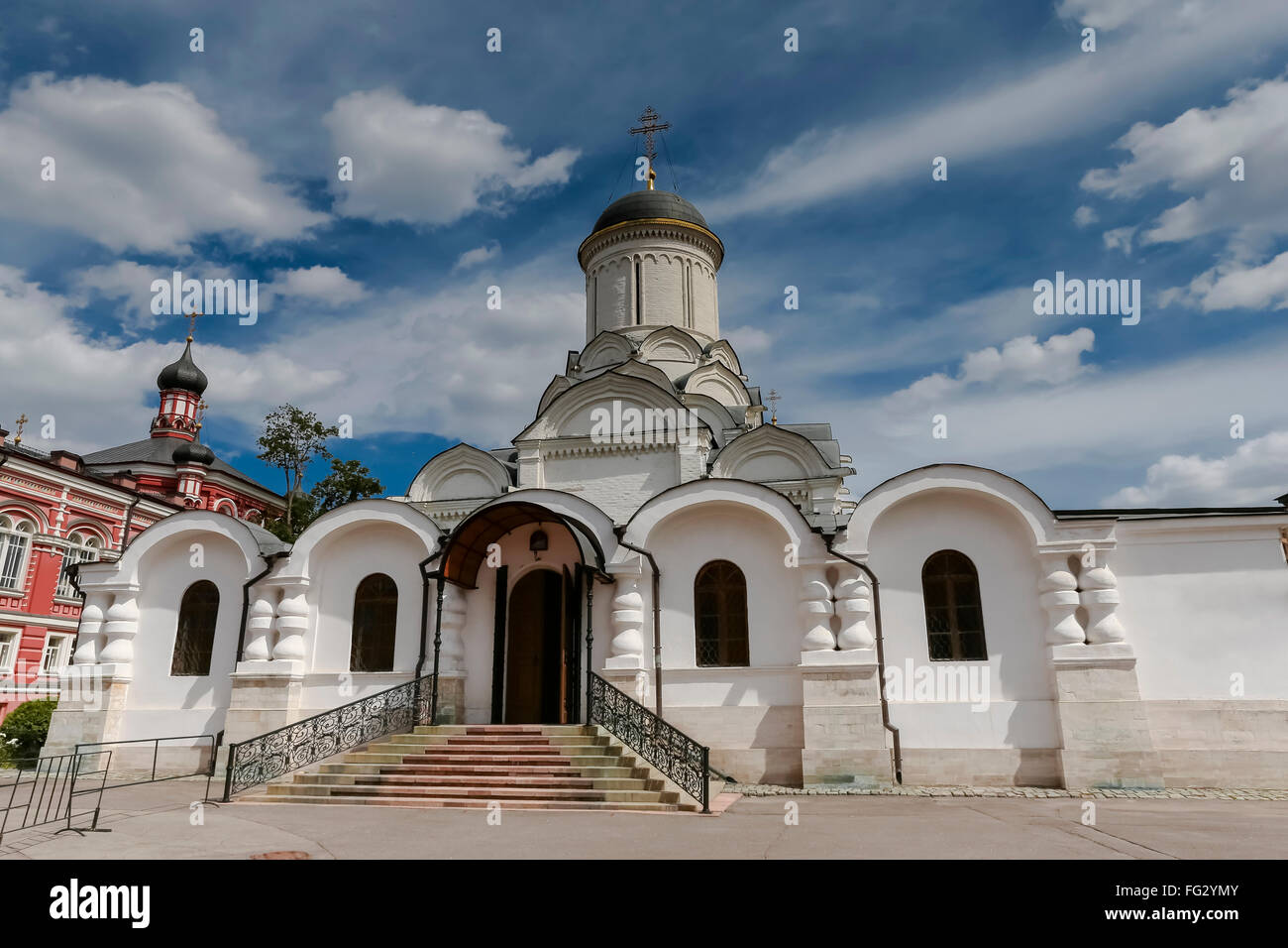 Dome of the Cathedral and belltower on background of clouds Stock Photo ...
