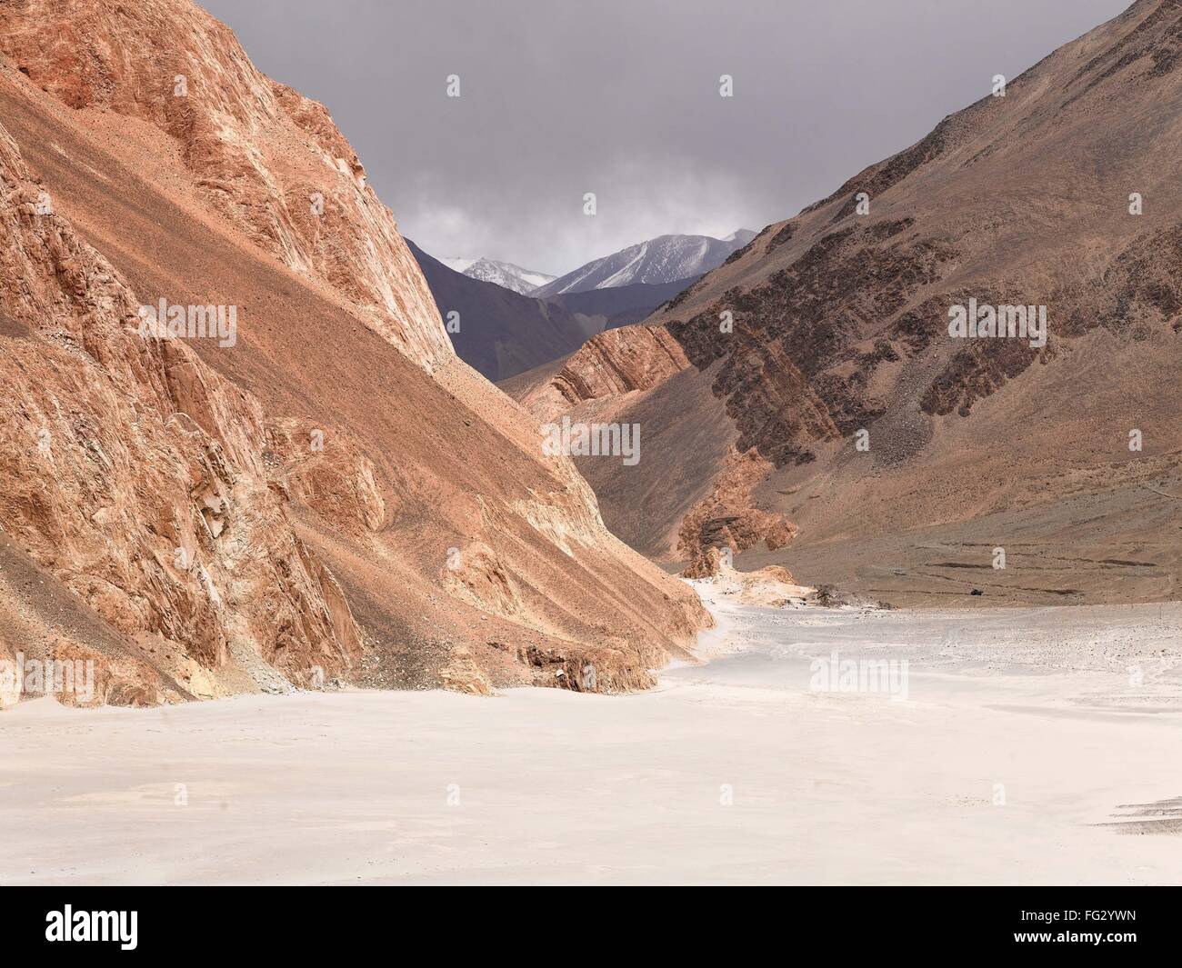 Himank valley leh to Pangong road ; Ladakh ; Jammu and Kashmir; India Stock Photo