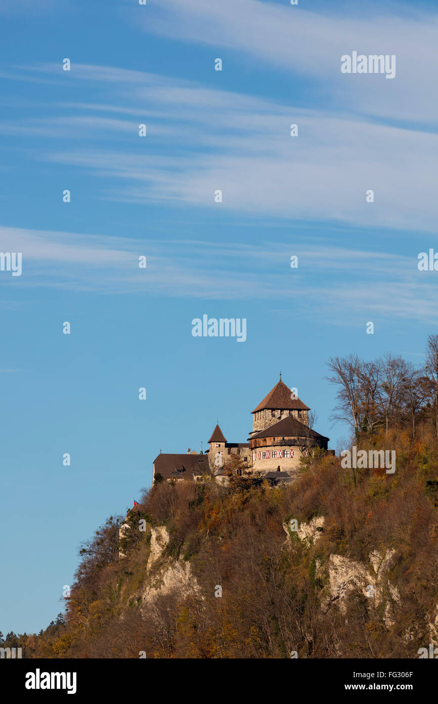 Castle of Vaduz, Schloss Vaduz, Rheintal, Rhine-valley, Liechtenstein. Stock Photo