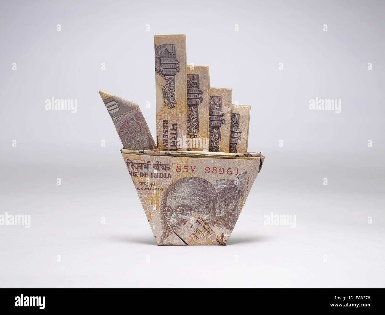 origami currency India Stock Photo