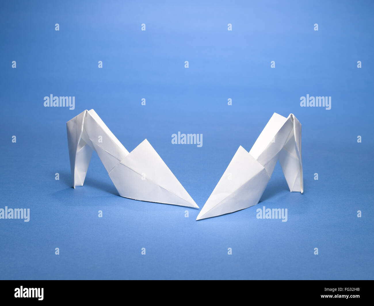 origami shoes India Asia Stock Photo