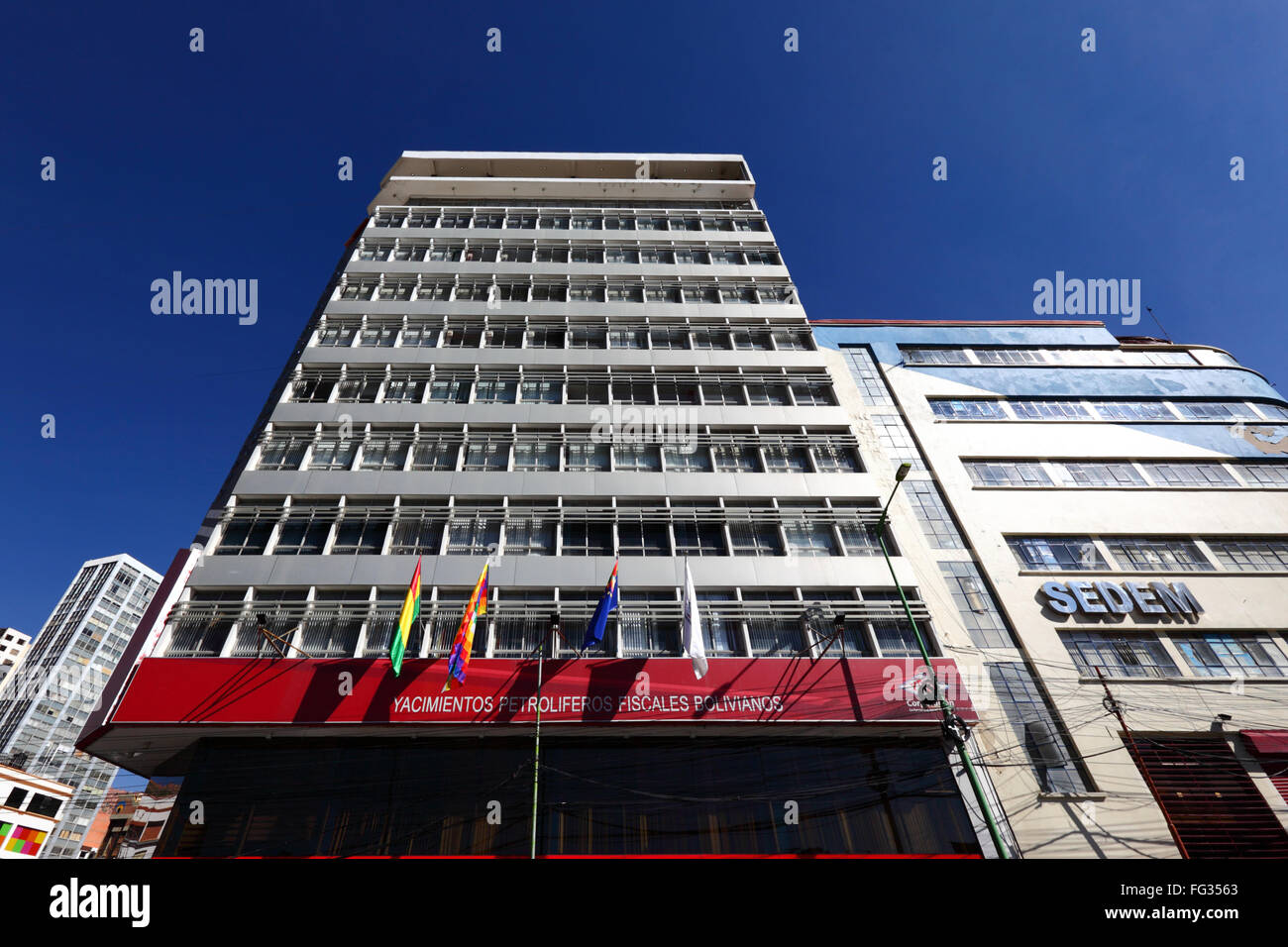 Main Office Of Yacimientos Petroliferos Fiscales Bolivianos Ypfb Bolivia S State Owned Oil And Gas Company La Paz Bolivia Stock Photo Alamy