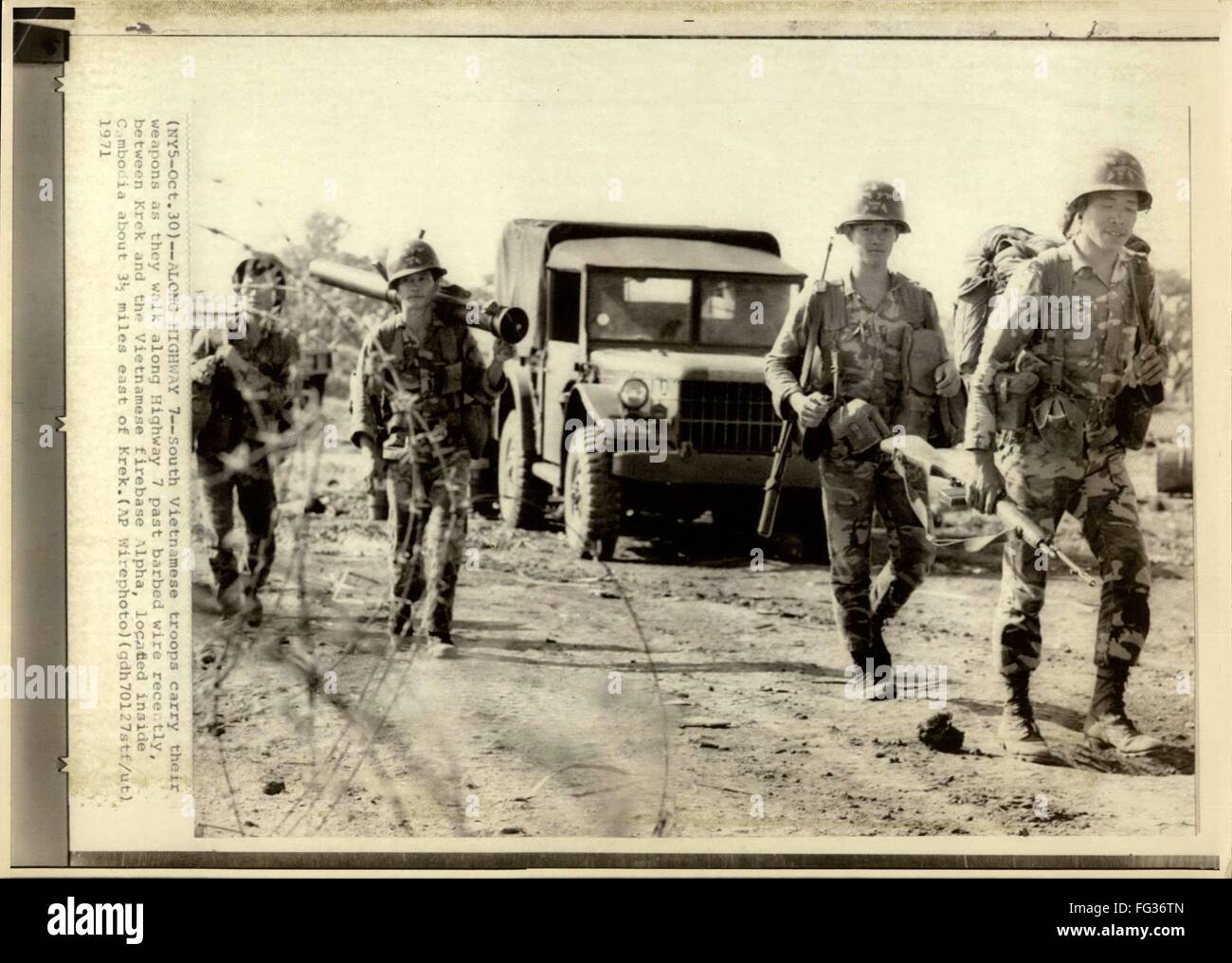 1971 Highway 7 Cambodia Troops South Vietnamese Carry Weapons 1971-highway-7-cambodia-troops-south-vietnamese-carry-weapons