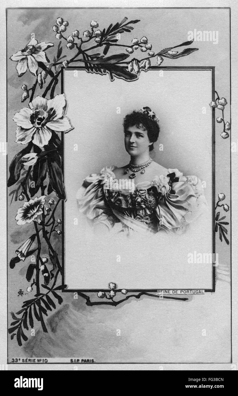 AMELIE OF PORTUGAL /n(1865-1951). Queen consort of Portugal. Postcard, c1900. Stock Photo