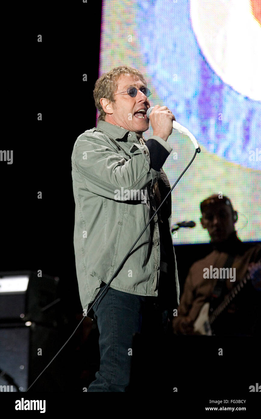 The Who performing live on the pyramid stage at the Glastonbury