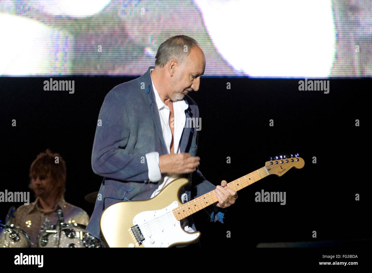 The Who performing live on the pyramid stage at the Glastonbury