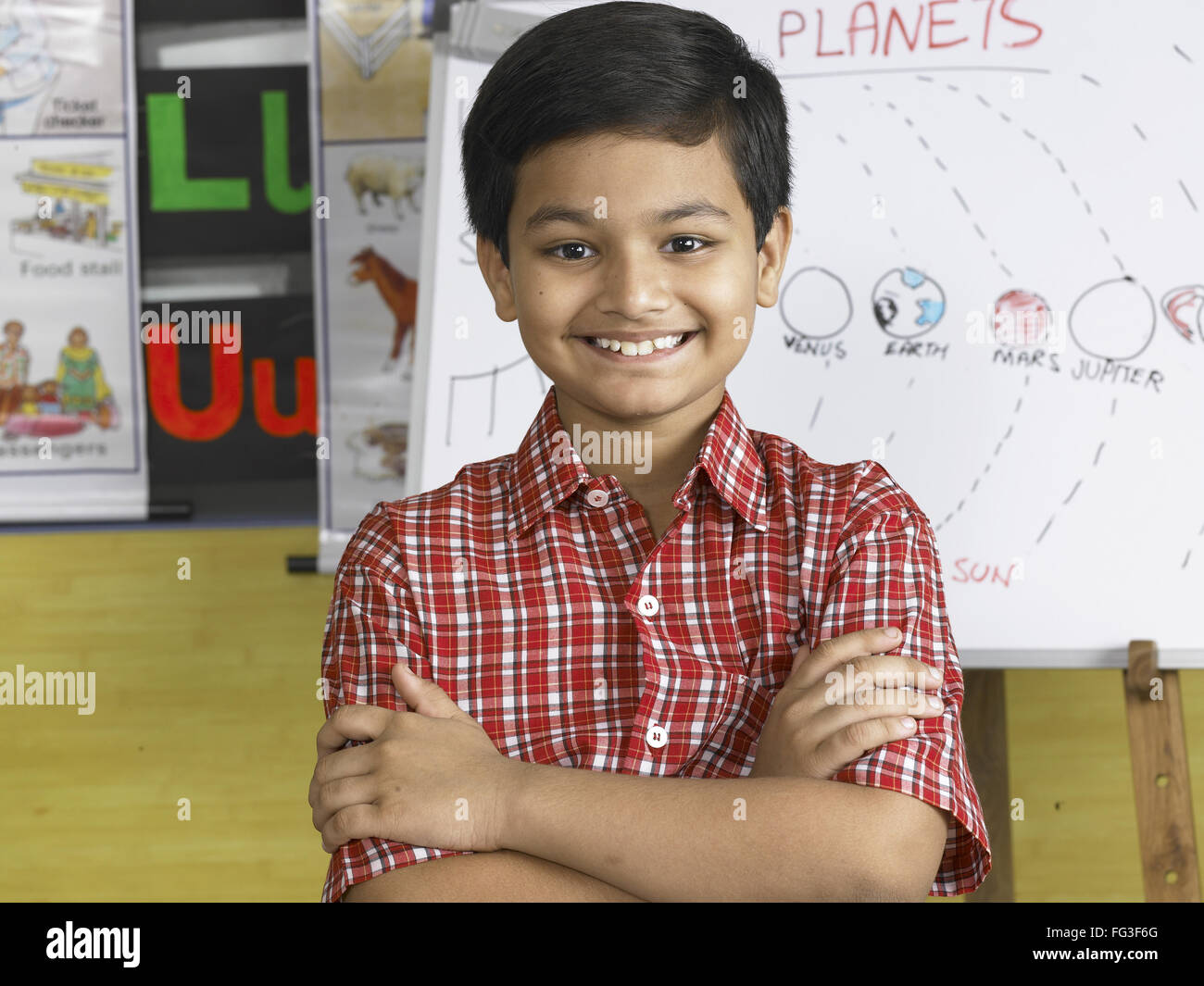 South Asian Indian boy in nursery school MR Stock Photo - Alamy