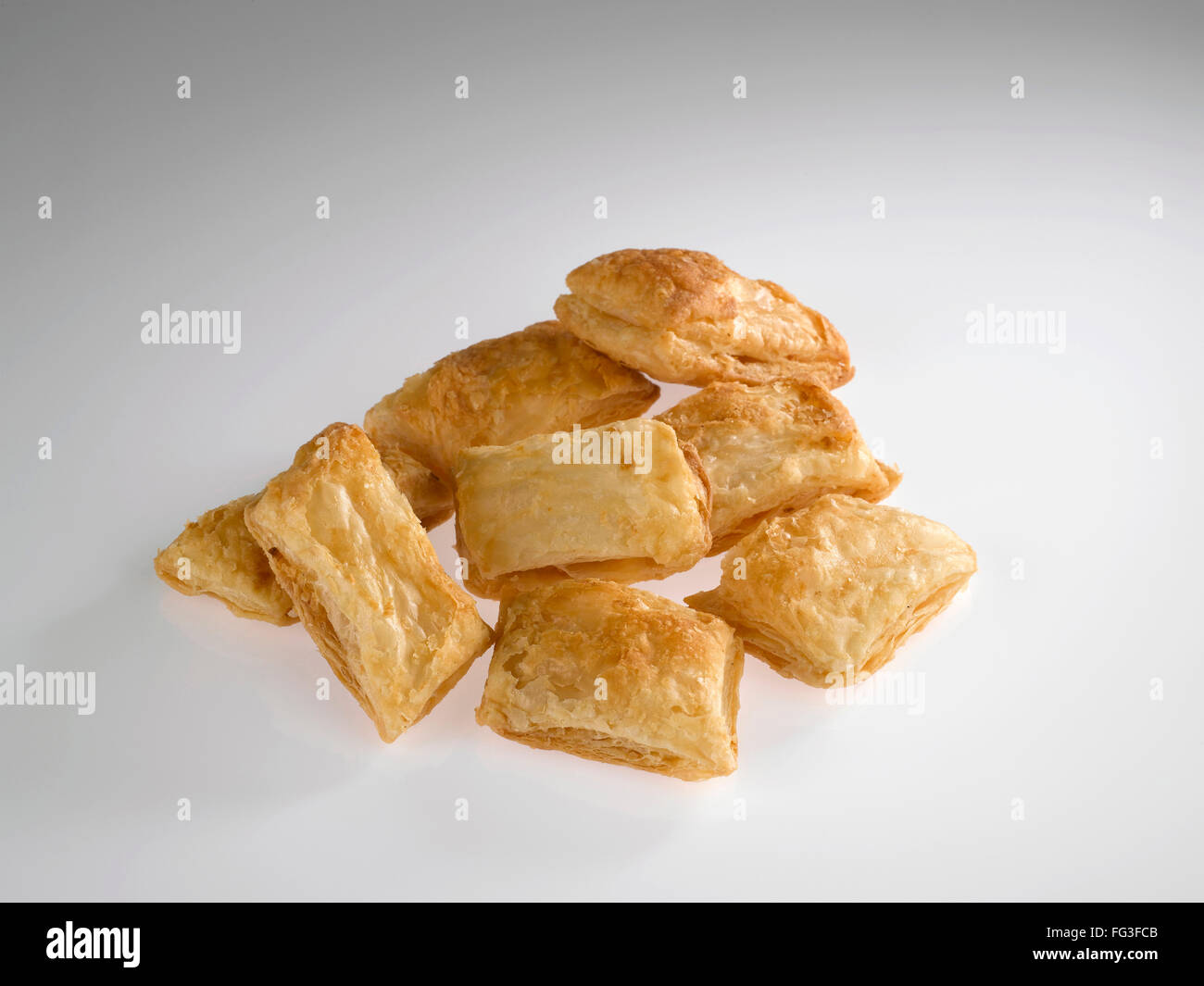 Khari biscuit, fluffy biscuit, Indian khari, puff pastry, white background Stock Photo Alamy
