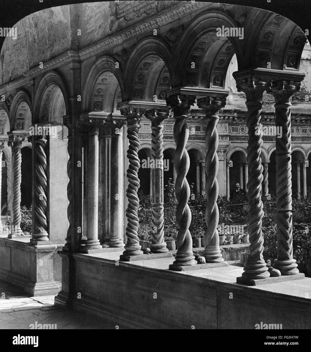 Saint Paul Column Rome ROME: ST. PAUL'S CLOISTERS. /nThe twisted columns at the cloisters of ...