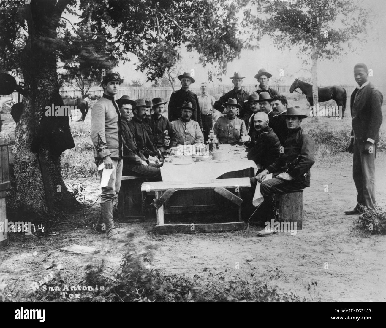 Rough Rider camp cook at encampment on Montauk Point New York 1898 Photo Print 