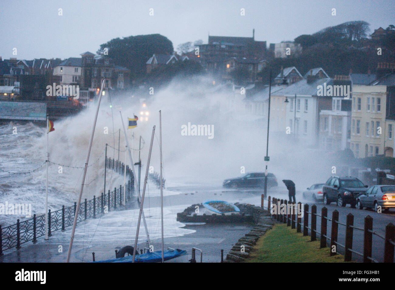 Bad weather in Weston Supermare Storm Imogen Stock Photo Alamy