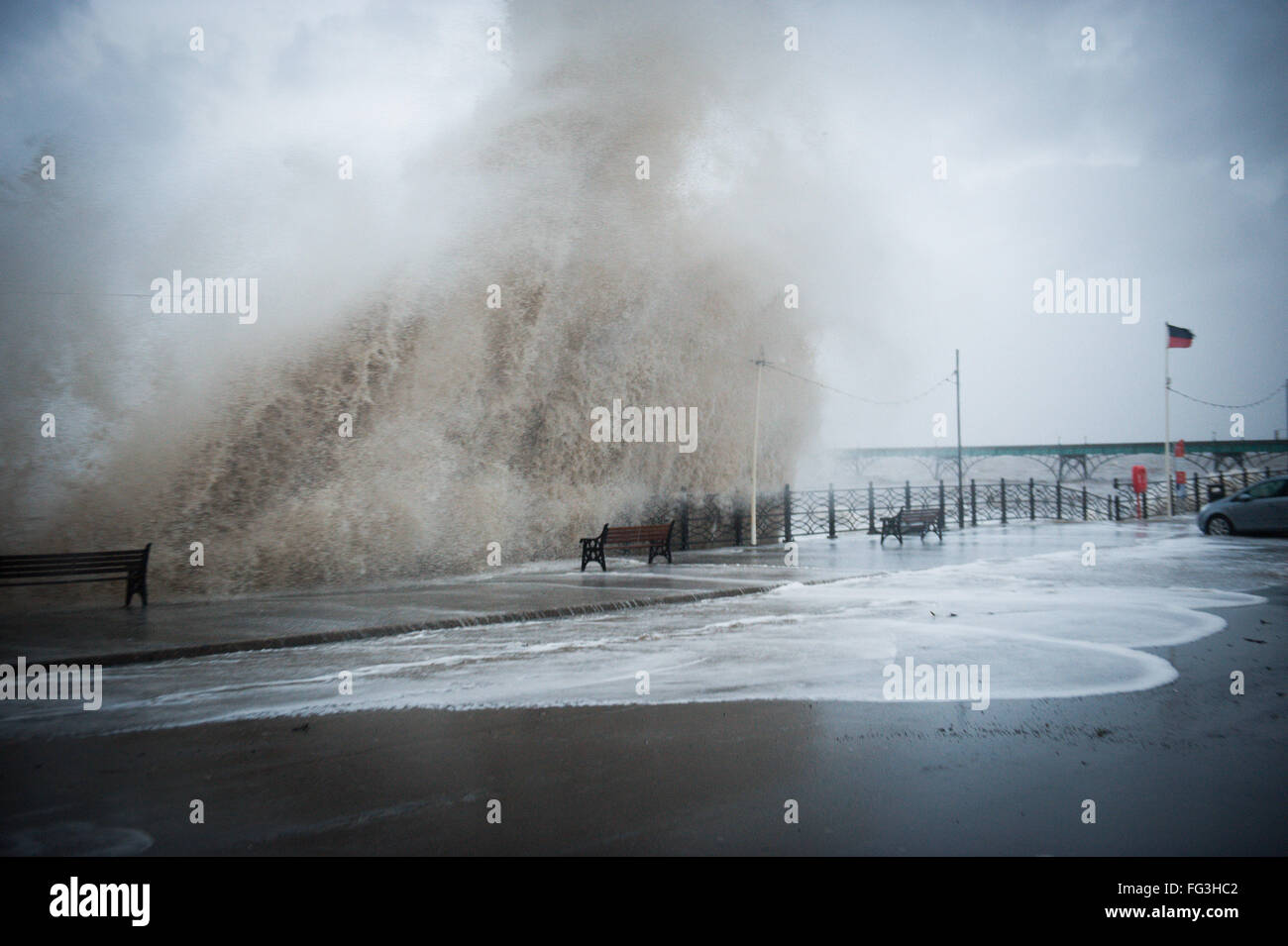 Bad weather in Weston Supermare Storm Imogen Stock Photo Alamy