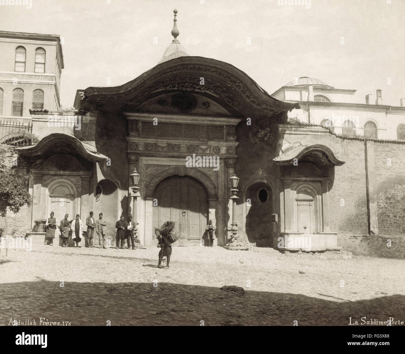 CONSTANTINOPLE: PORTE. /nThe 'Sublime Porte,' gateway to the palace and ...