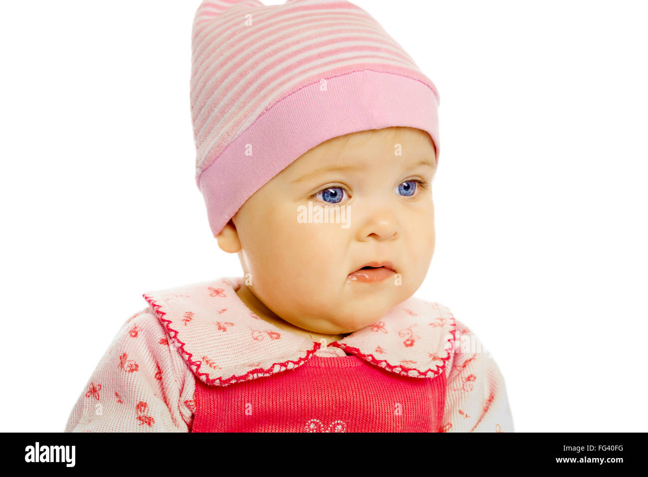 pink and blue newborn hat