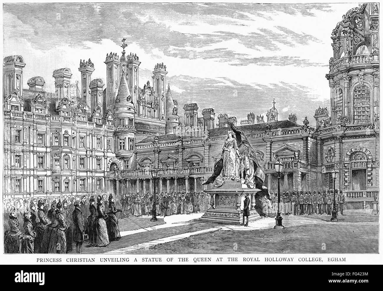 GOLDEN JUBILEE, 1887. /nPrincess Christian unveiling a statue of her