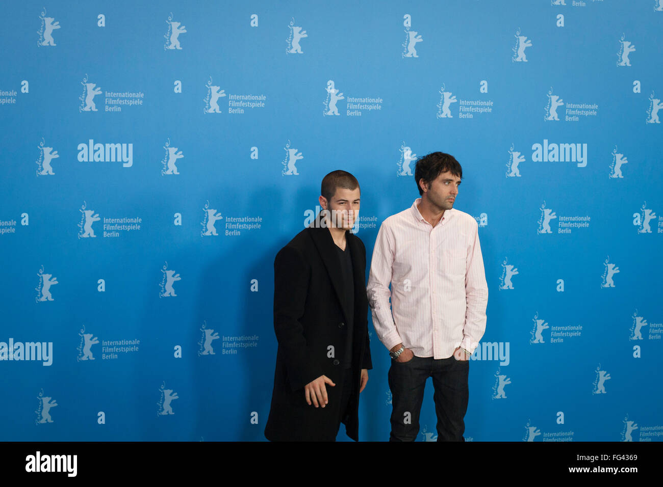Berlin, Germany. 17th February, 2016. Actor Nick Jonas and Director Andrew Neel attend the 'Goat' photo call during the 66th Berlinale International Film Festival Berlin Credit:  Odeta Catana/Alamy Live News Stock Photo