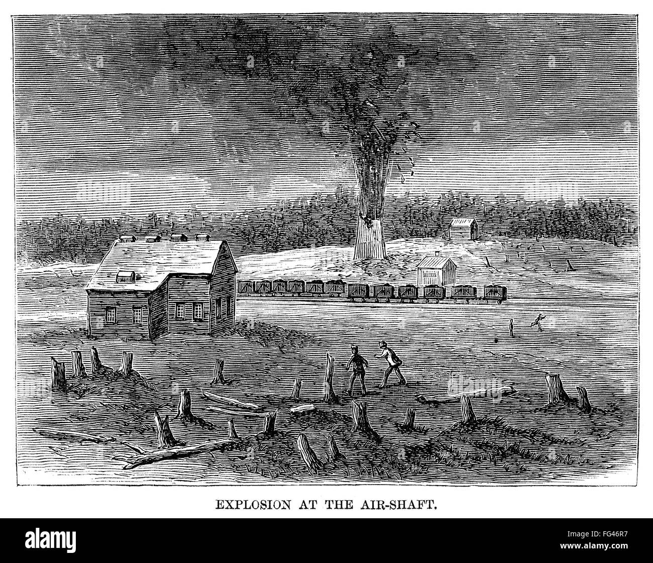 DRUMMOND MINE EXPLOSION. /n'Explosion at the AirShaft' at the Drummond coal mine in Westville