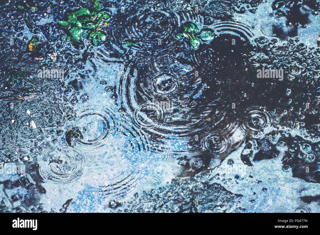 Raindrops In Puddle High Resolution Stock Photography and Images - Alamy