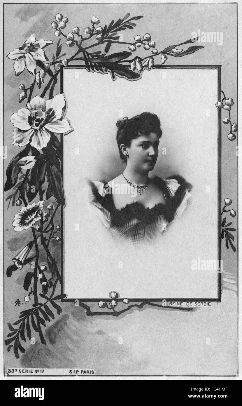DRAGA OBRENOVIC (1864-1903). /nQueen consort of Serbia, wife of King ...