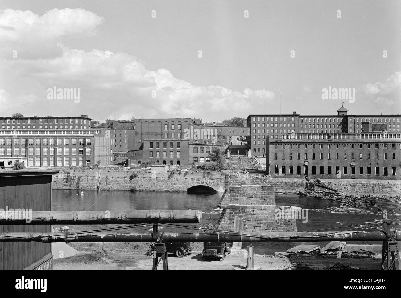 NEW HAMPSHIRE, 1936. /nView of the Amoskeag mills and remains of the