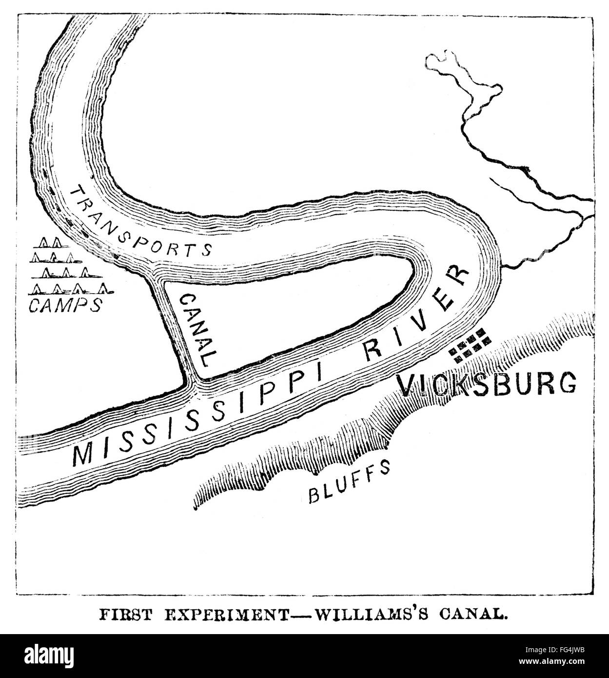 SIEGE OF VICKSBURG, 1863. /nA plan to bypass the Confederate stronghold