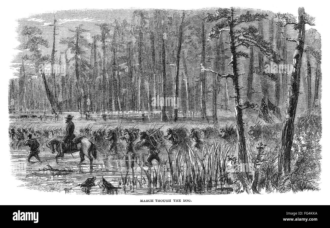 CIVIL WAR VICKSBURG, 1863. /nUnion Army troops marching through a