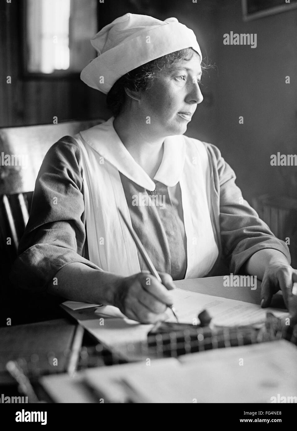WALTER REED HOSPITAL, c1918. /nA nurse at Walter Reed Hospital in ...