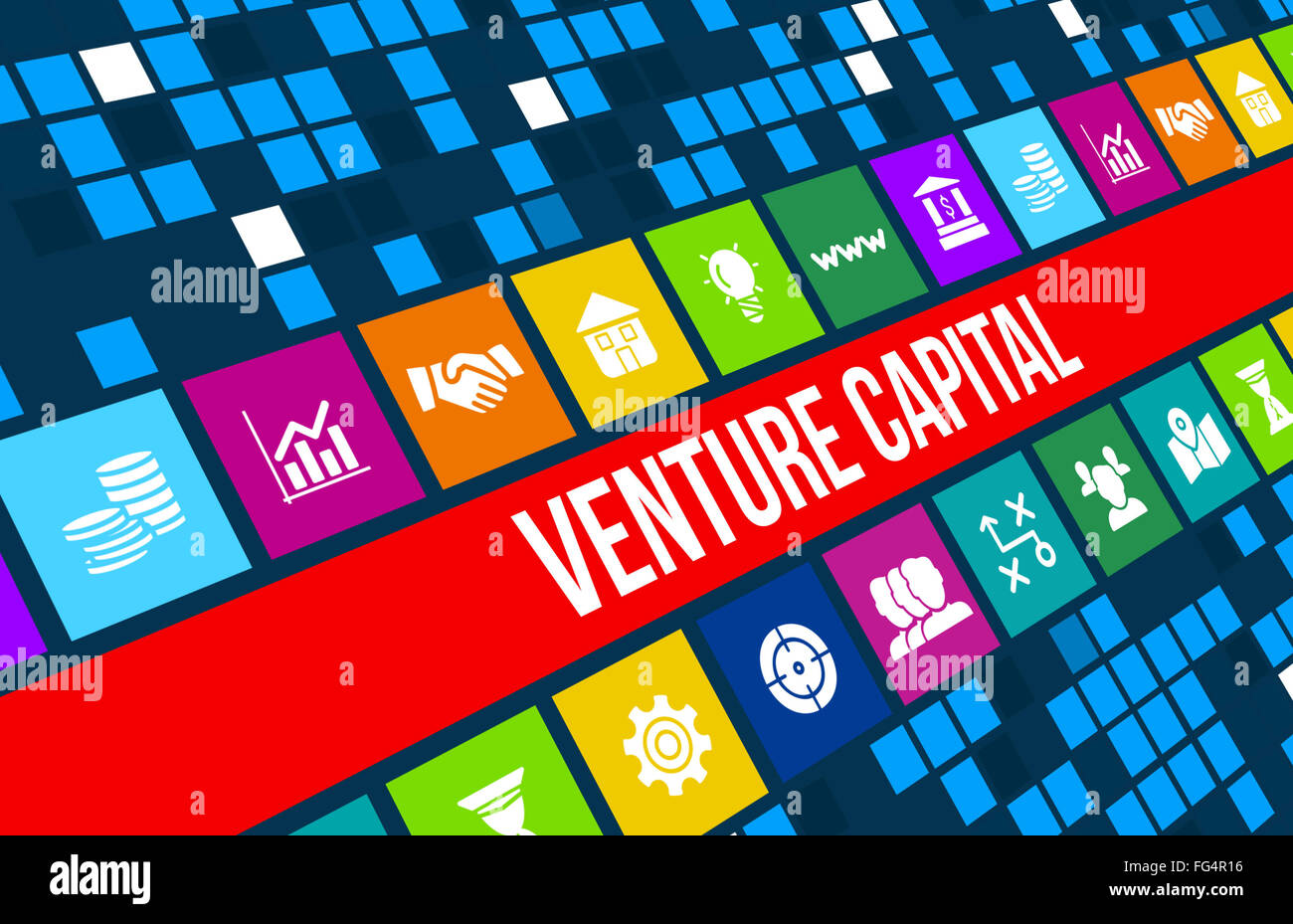 Venture Capital  concept image with business icons and copyspace. Stock Photo