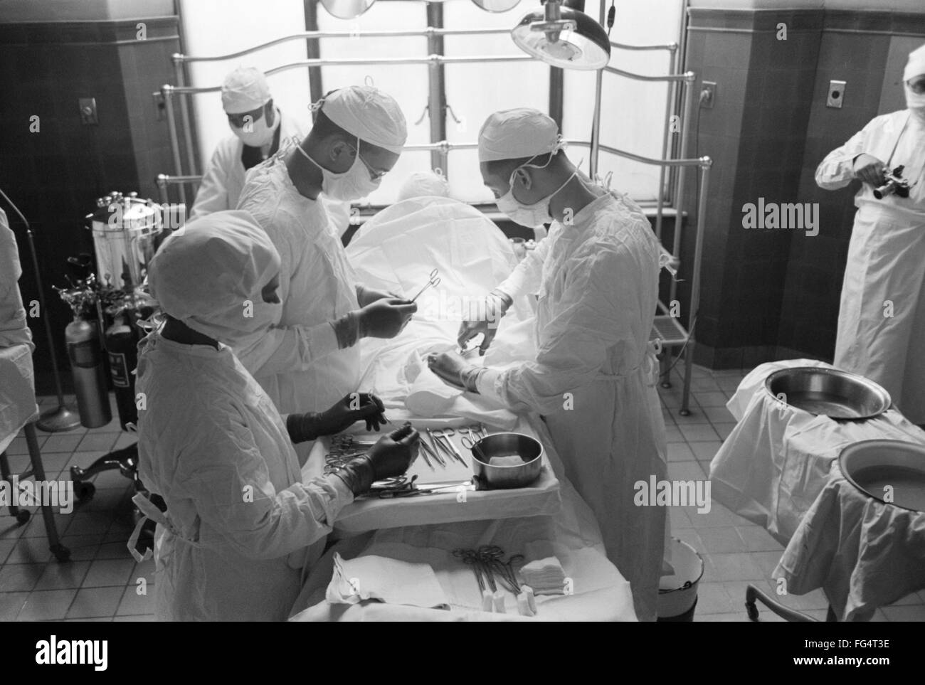 CHICAGO SURGERY, 1941. /nSurgeons performing an operation at Provident