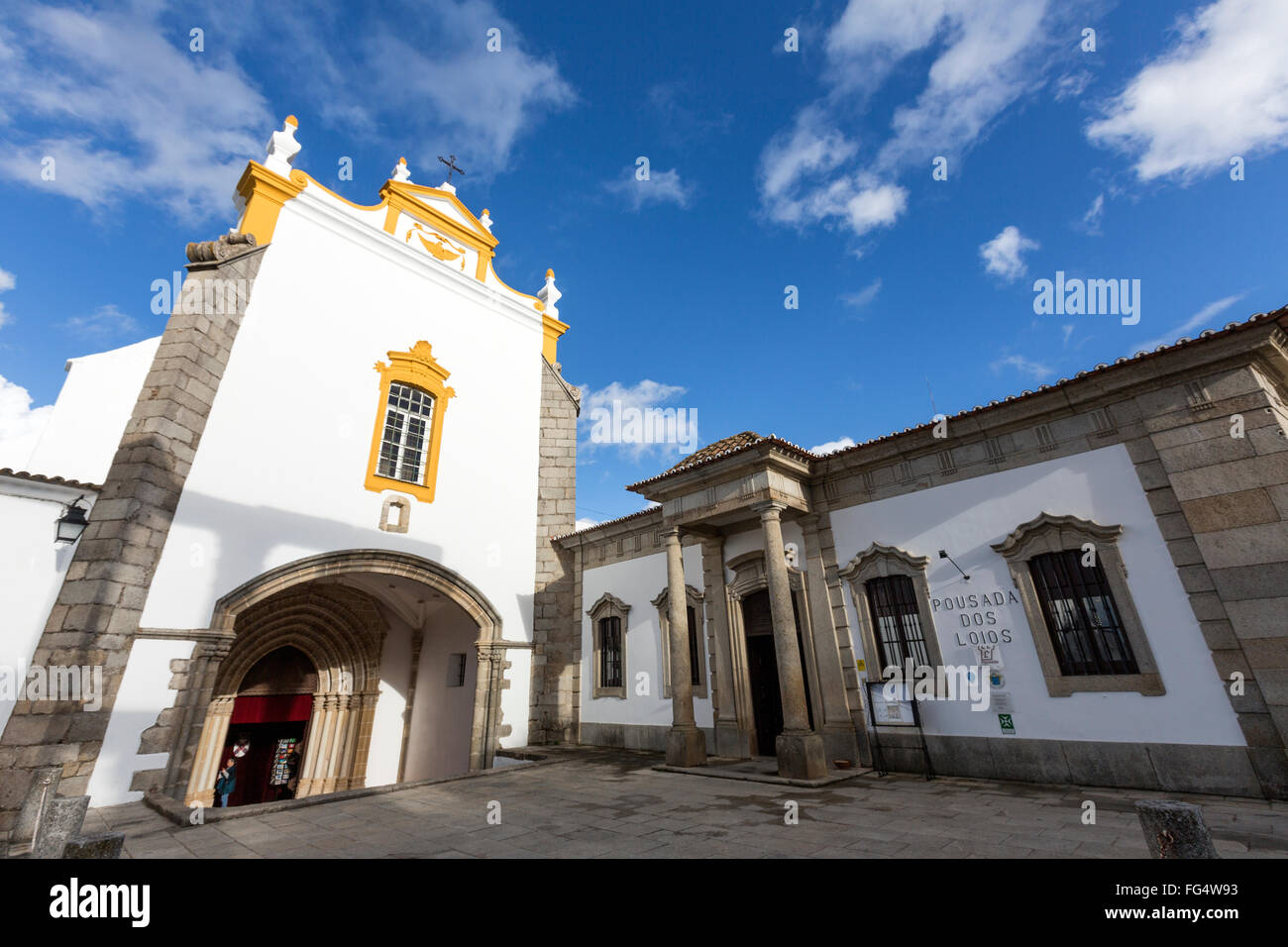 Convent And Pousada Dos Loios In Evora Portugal Stock Photo