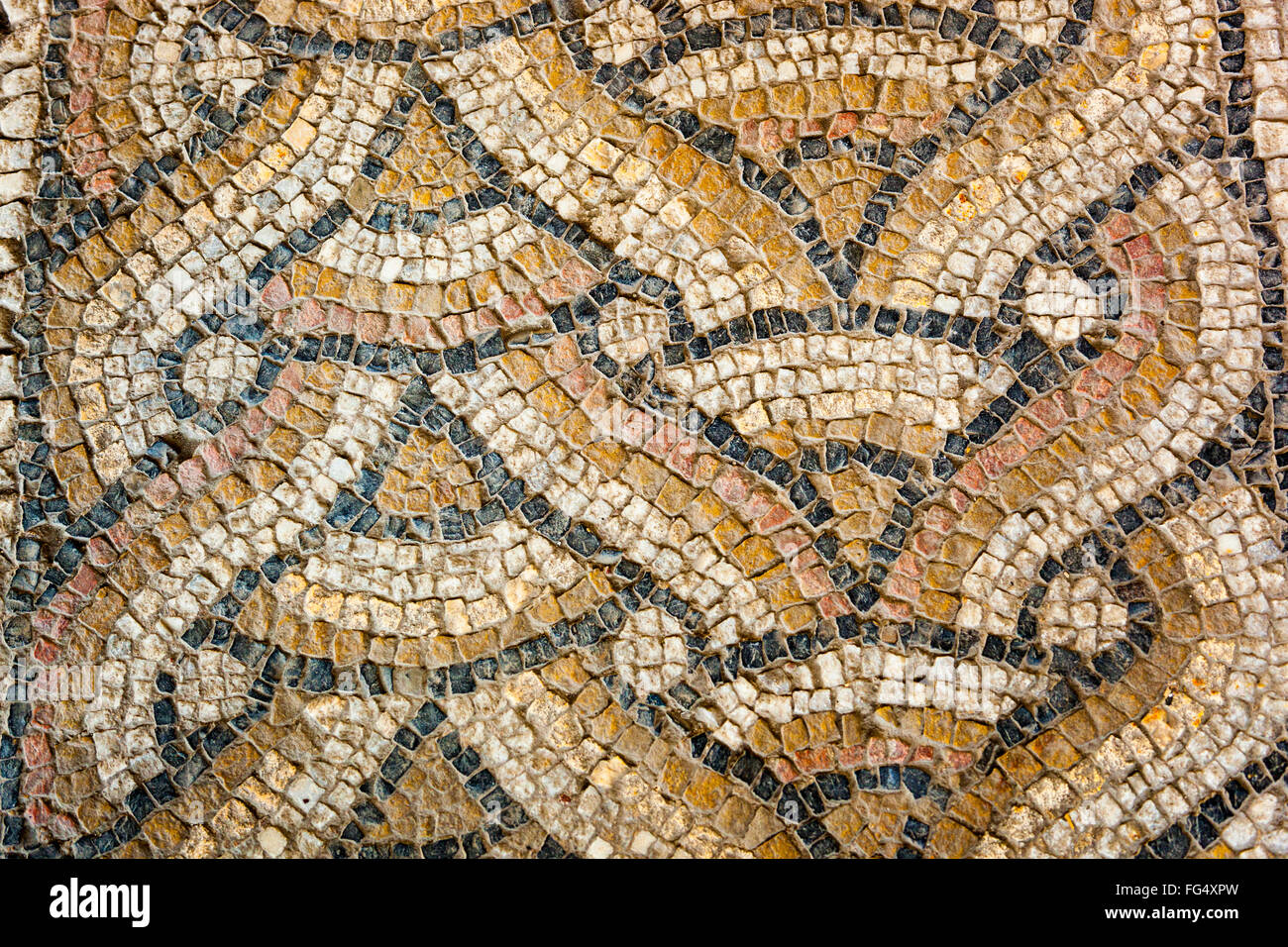 Floor mosaic in the Roman Mosaic Museum, also known as the Roman