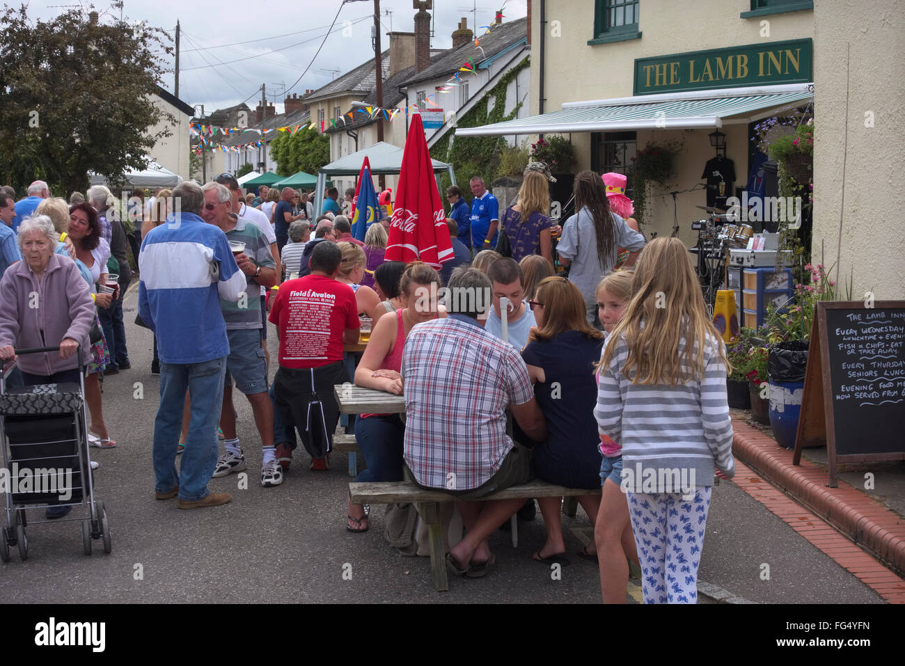 Street Fair in Silverton, Devon Stock Photo Alamy