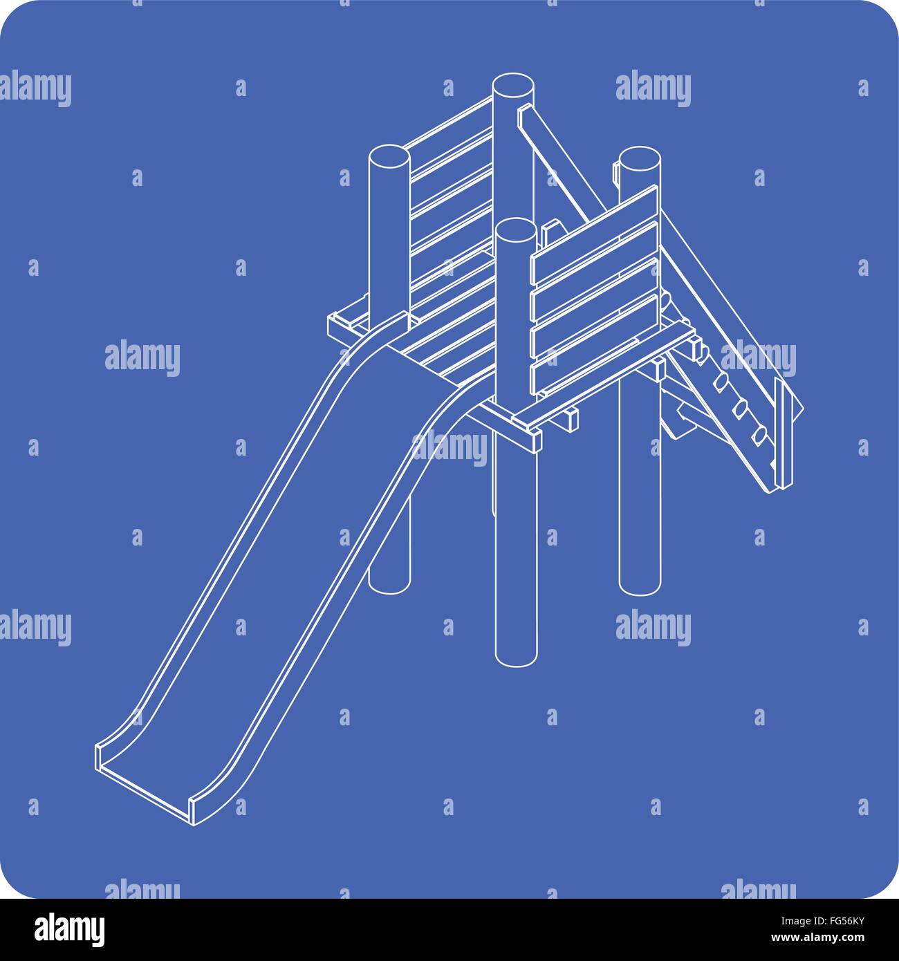 linear playfround slide illustration Stock Vector