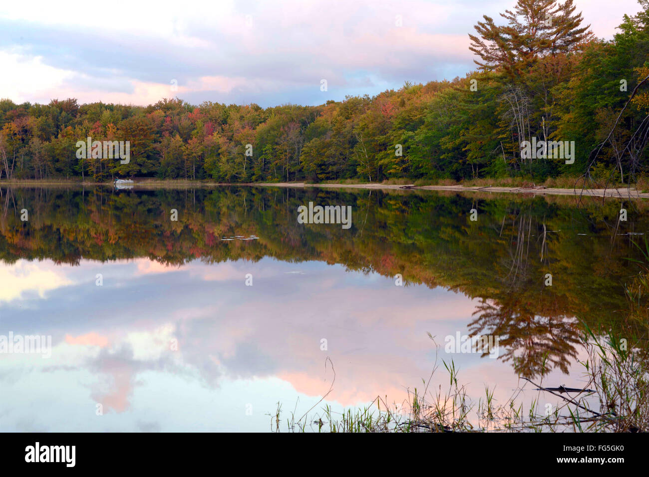 Colwell Lake, Hiawatha National Forest, Upper Peninsula, Michigan Stock
