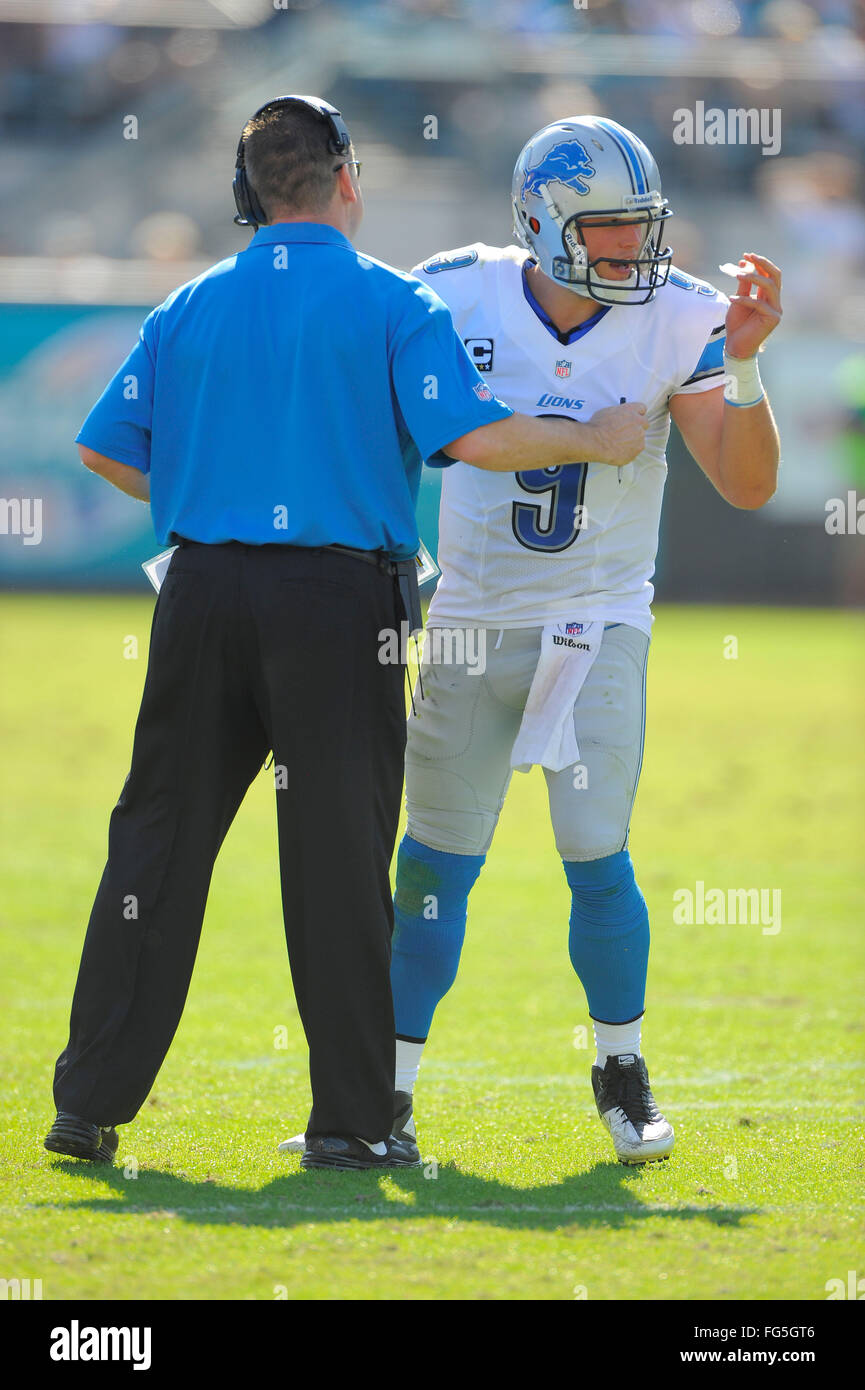 Jacksonville, FL, USA. 4th Nov, 2012. Detroit Lions quarterback Matthew