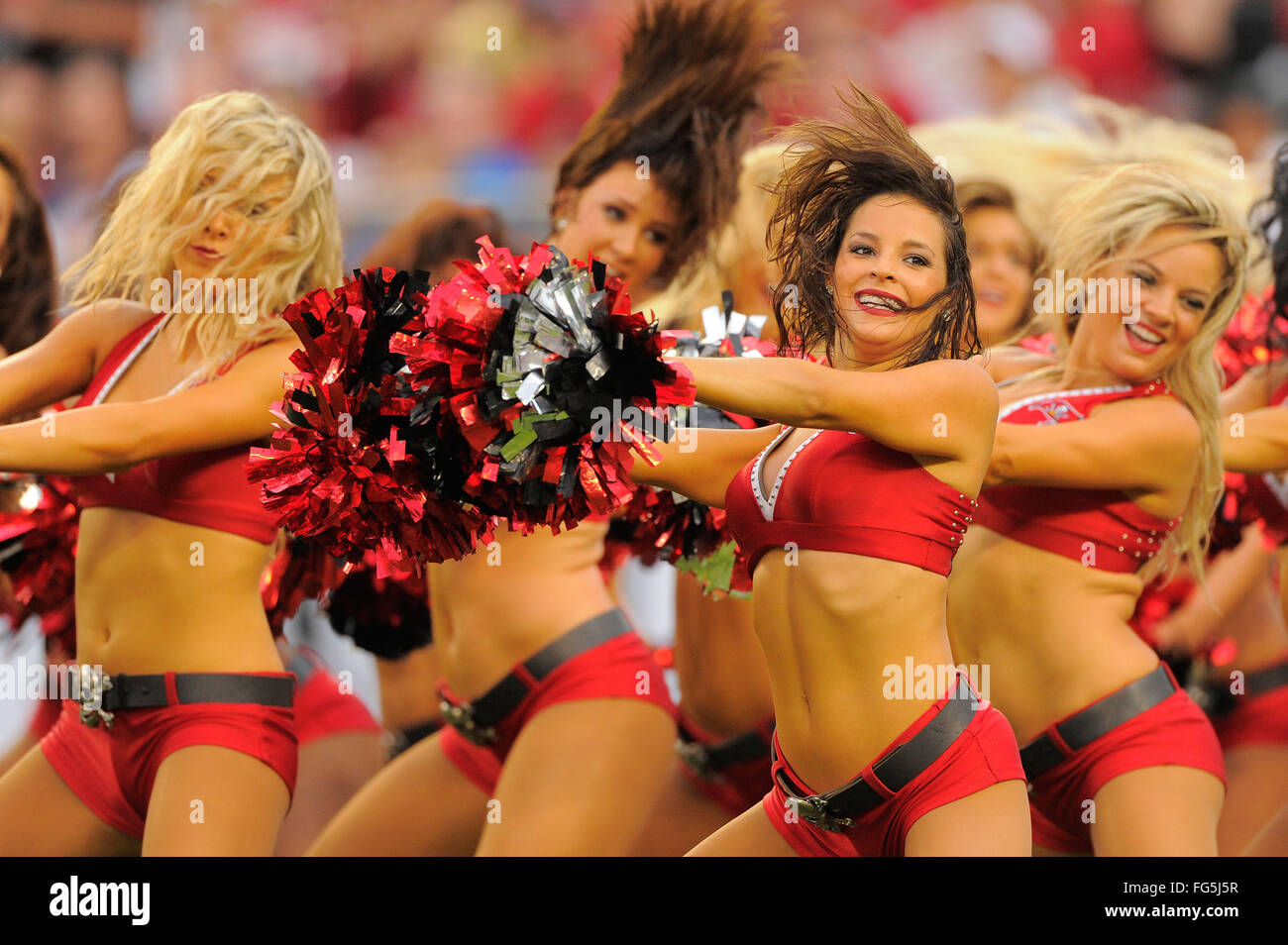 Sept. 9, 2012 - Tamap, Florida, United States of America - Tampa Bay Buccaneers cheerleaders during the Bucs game against the Carolina Panthers at Raymond James Stadium  on September 9, 2012 in Tampa, Florida.                                    ZUMA Press/Scott A. Miller  (Credit Image: © Scott A. Miller via ZUMA Wire) Stock Photo