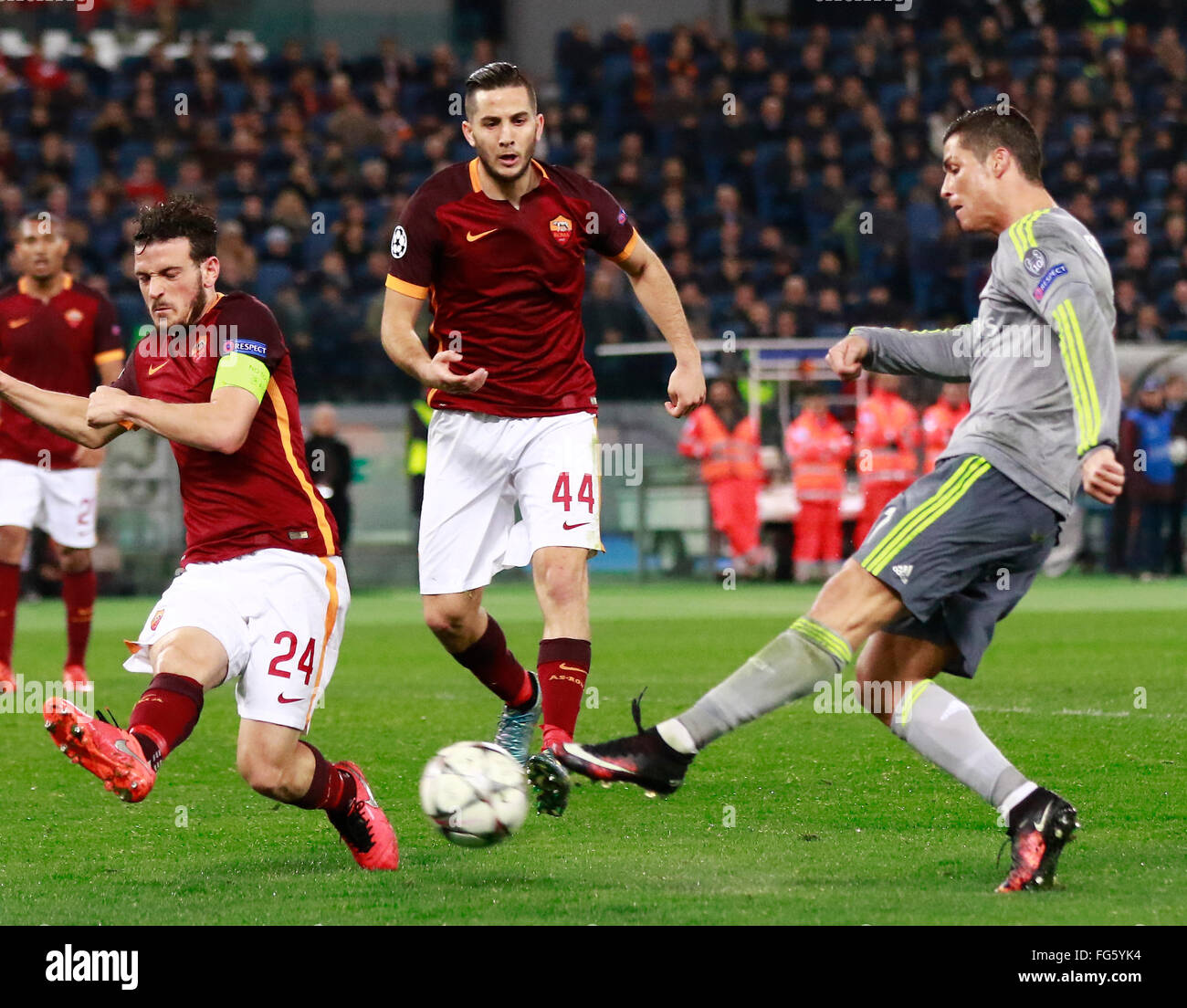 Roman Cf Rome, Italy. 17th Feb, 2016. Real Madrid's Portuguese forward Cristiano ...