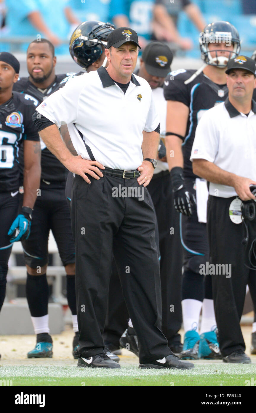 Jacksonville, FL, USA. 9th Dec, 2012. Jacksonville Jaguars head coach Mike Mularkey during an NFL game against the New York Jets at EverBank Field on Dec 9, 2012 in Jacksonville, Florida. The Jets won 17-10.ZUMA Press/Scott A. Miller. © Scott A. Miller/ZUMA Wire/Alamy Live News Stock Photo