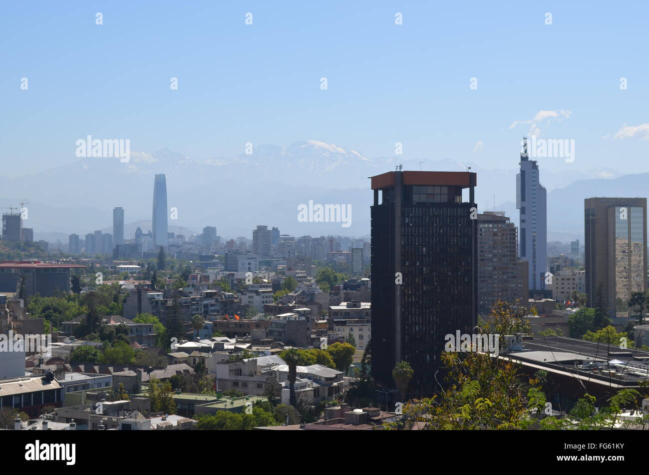 Views from Cerro Santa Lucia, Santiago, Chile Stock Photo