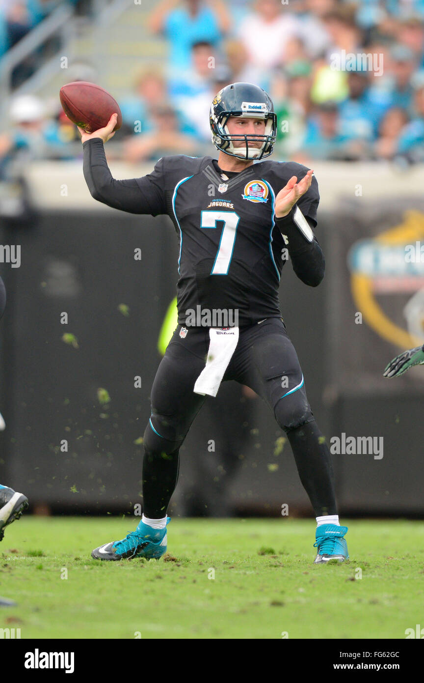 Jacksonville, FL, USA. 9th Dec, 2012. Jacksonville Jaguars quarterback Chad Henne (7) during an NFL game against the New York Jets at EverBank Field on Dec 9, 2012 in Jacksonville, Florida. The Jets won 17-10.ZUMA Press/Scott A. Miller. © Scott A. Miller/ZUMA Wire/Alamy Live News Stock Photo