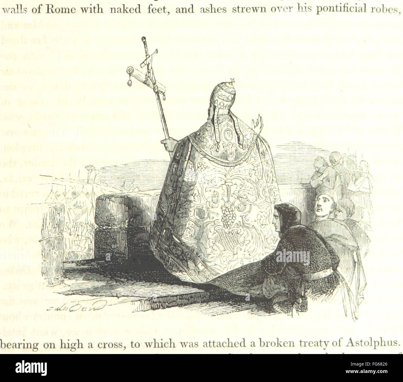 'The Pictorial History of France and of the French People' is a historical book illustrating France’s history. This volume includes rich engravings and illustrations, documenting the nation's past through images and narratives. Stock Photo